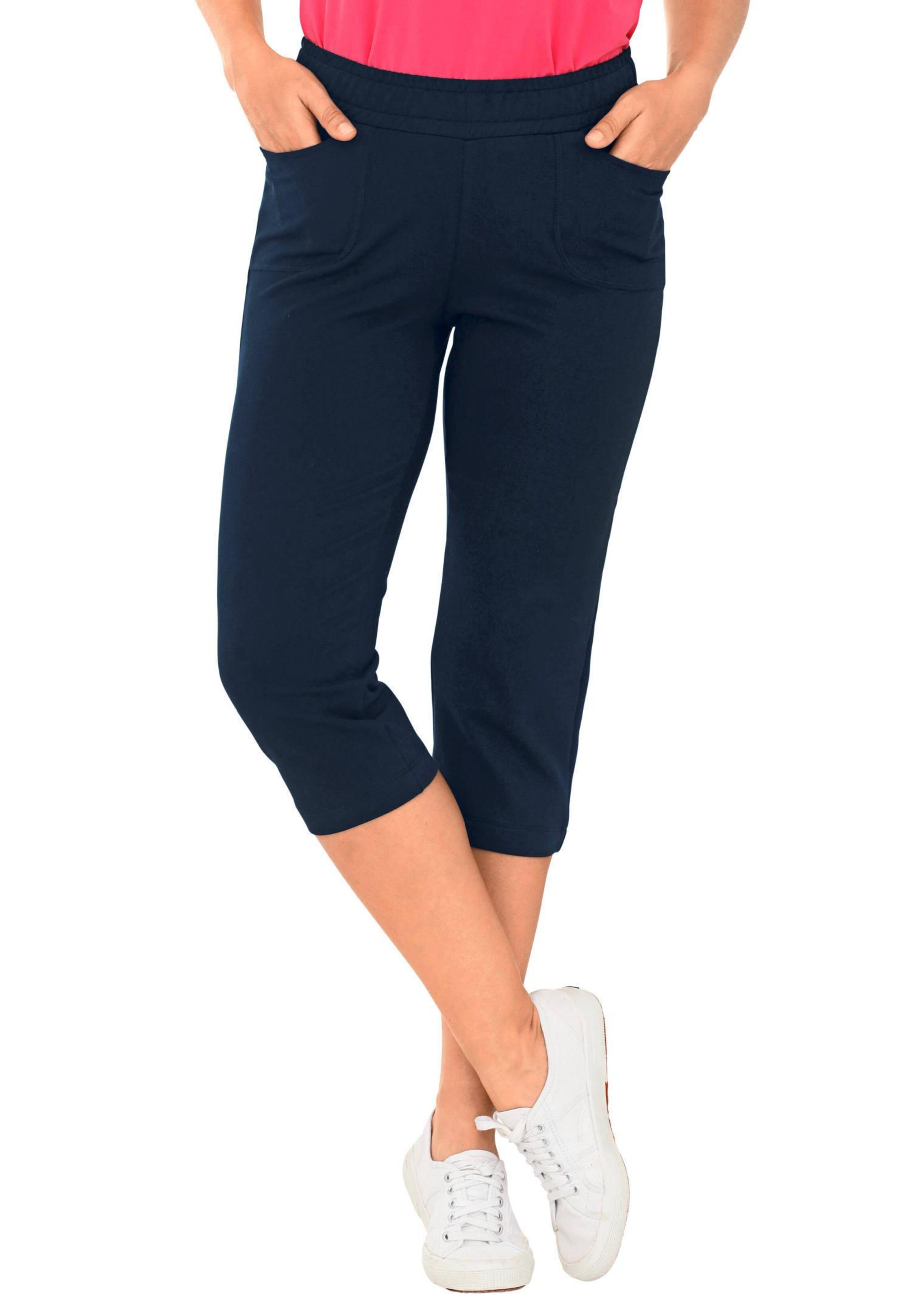 Comfortabele 3/4-vrijetijdsbroek met elastische tailleband en zakken
