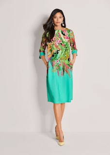 Tropenprint-Kleid mit 3/4-Ärmeln thumbnail 2