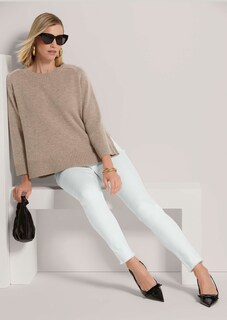 Cashmere jumper with 3/4 sleeves thumbnail 4