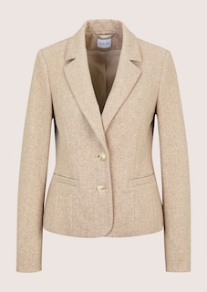 Einreihiger Blazer mit Fischgrat-Muster thumbnail 6