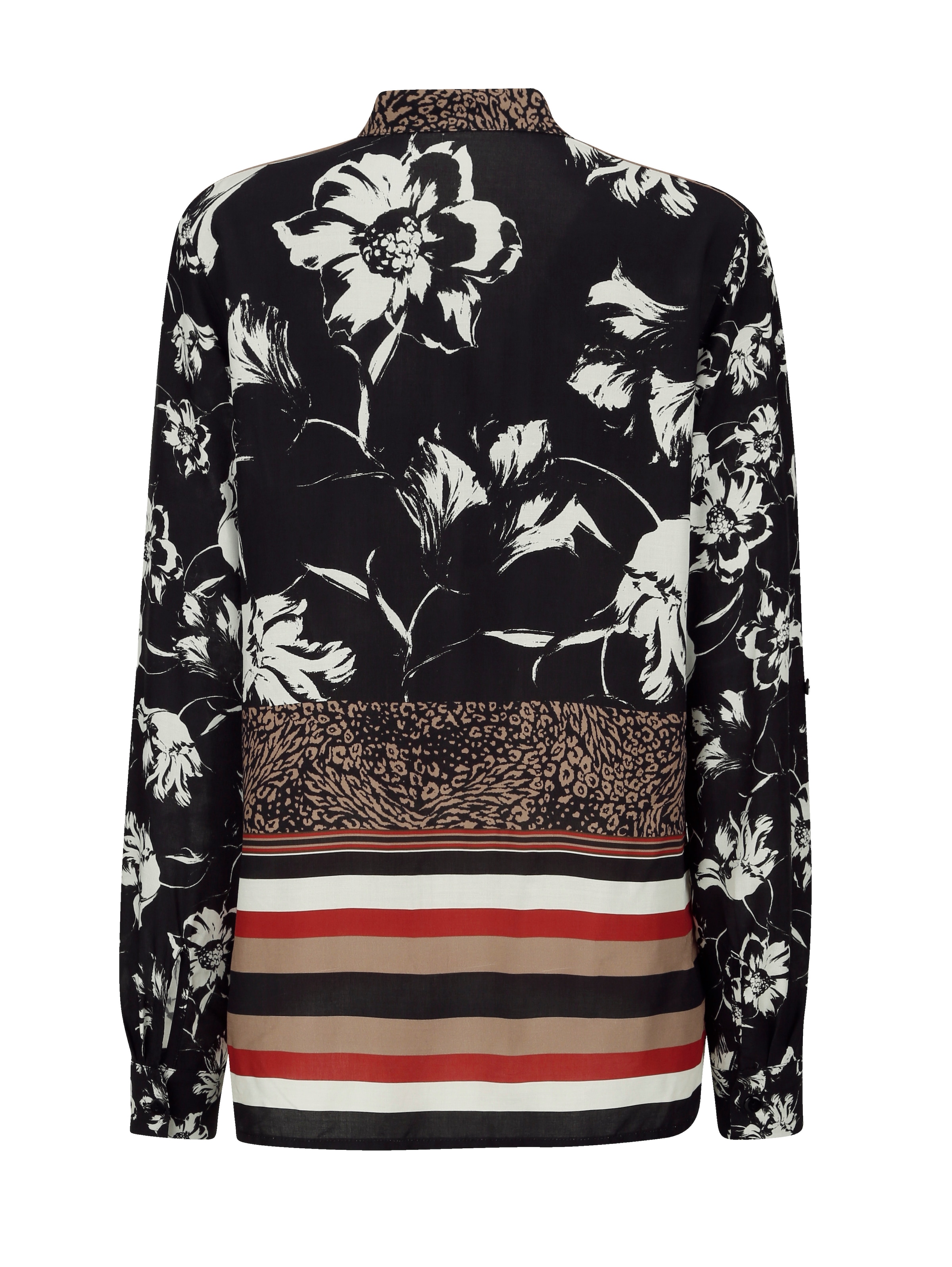 Bluse mit Druckbordüre am Saum 1