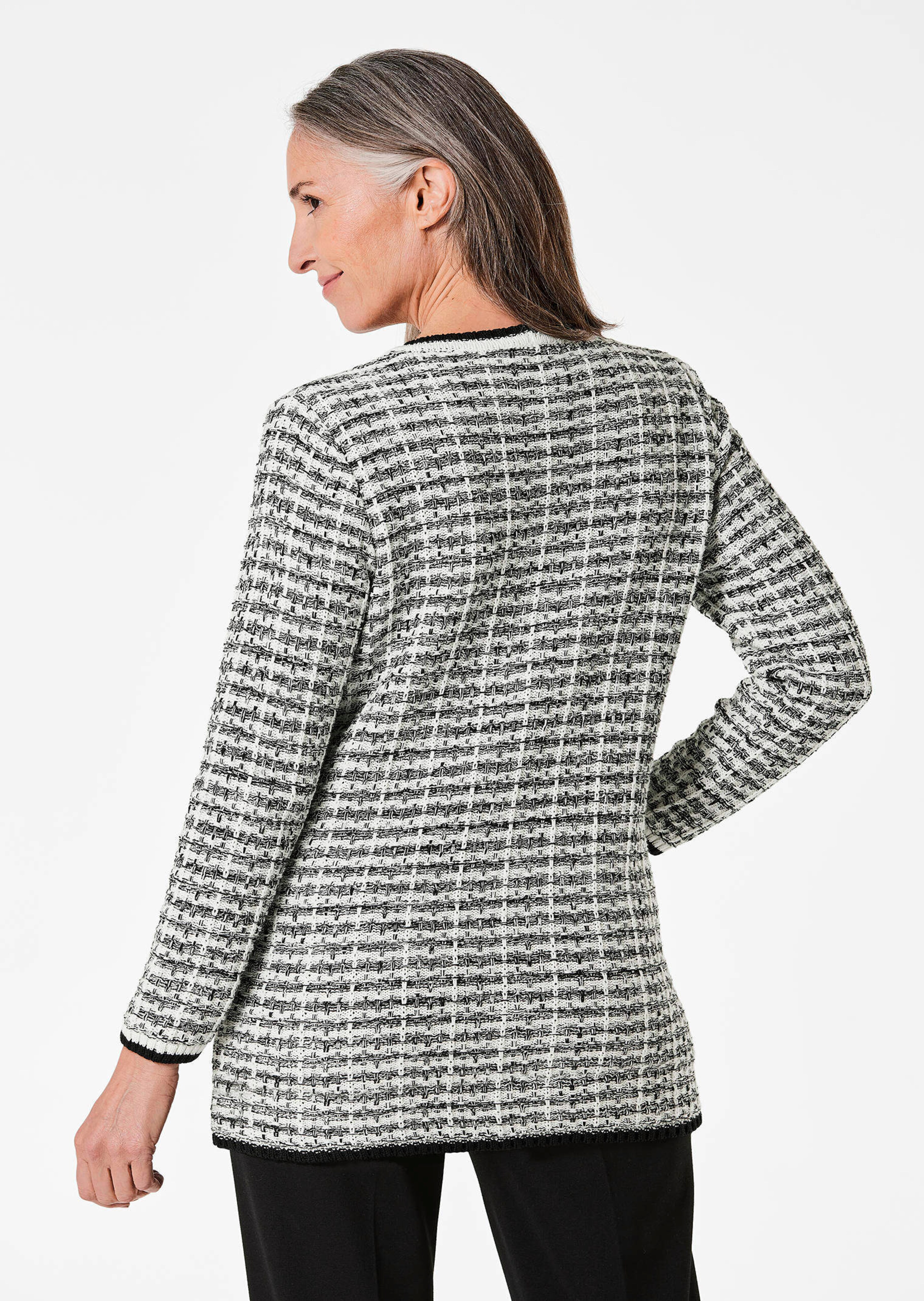 Cardigan mit elegantem Jacquardmuster thumbnail 3