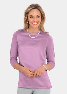 Blusenshirt mit schimmerndem Seideneinsatz thumbnail 1