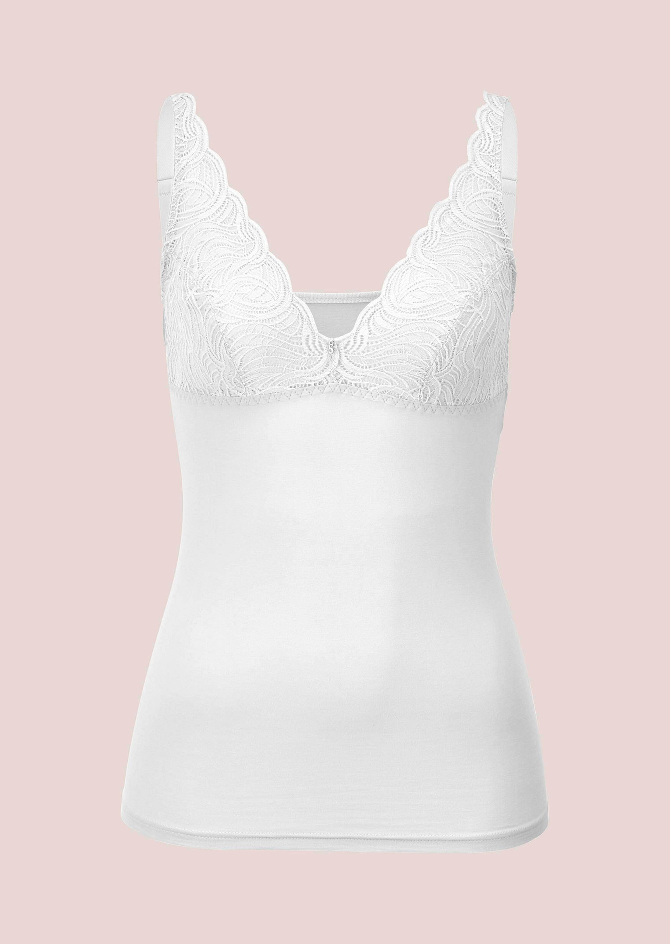 BH-Hemd mit Spitzen-Cups