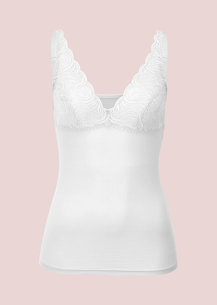 BH-Hemd mit Spitzen-Cups
