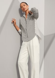 Katoenen blouse met strepenmix thumbnail 7