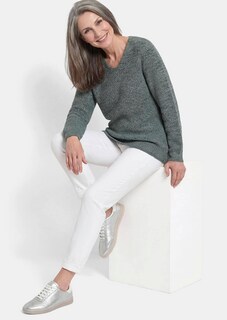 Tricot pullover met naadloze V-hals thumbnail 4