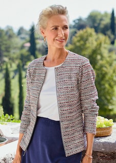 Jersey-Blazer in Bouclé-Optik thumbnail 7