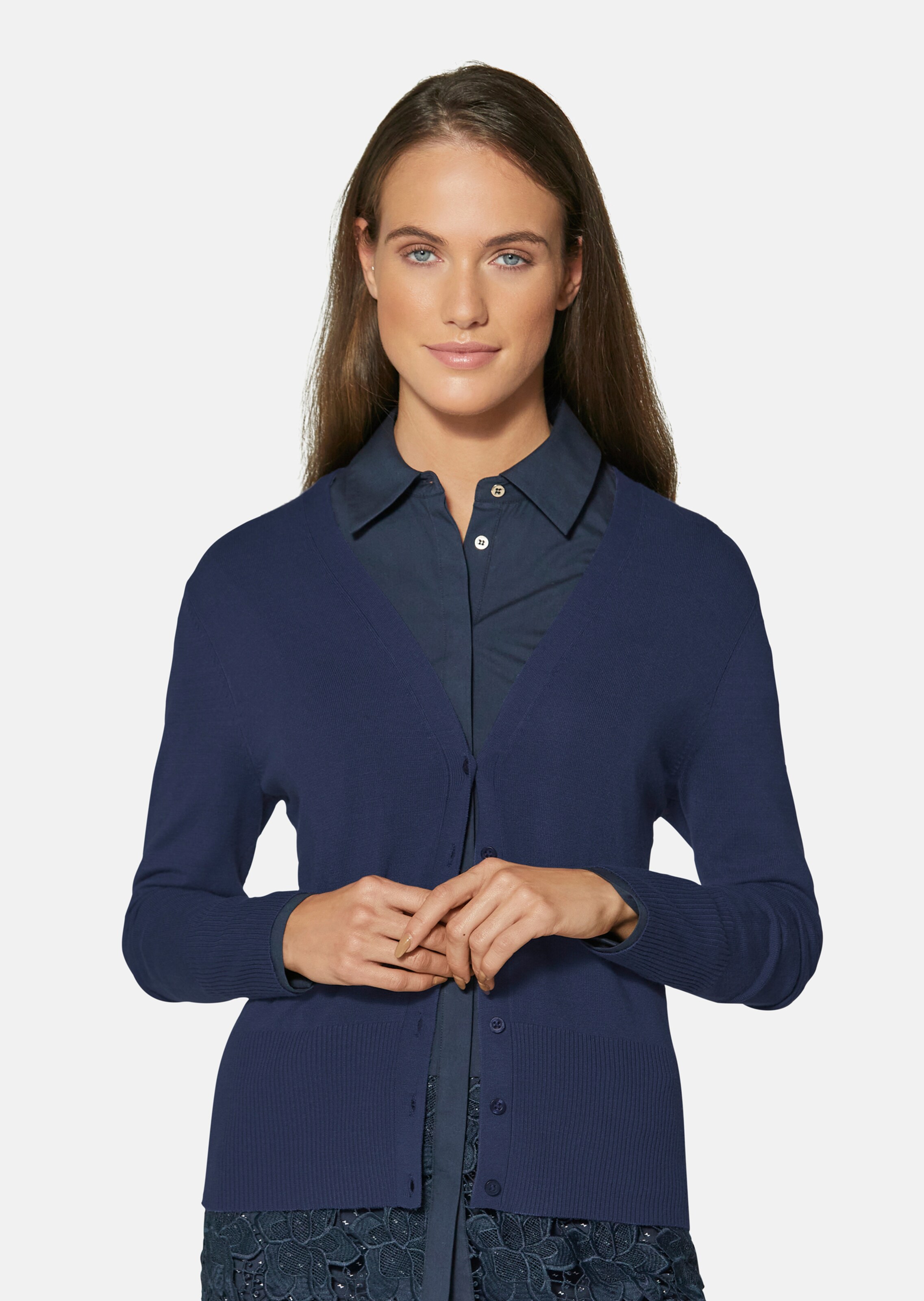 Stretch viscose cardigan