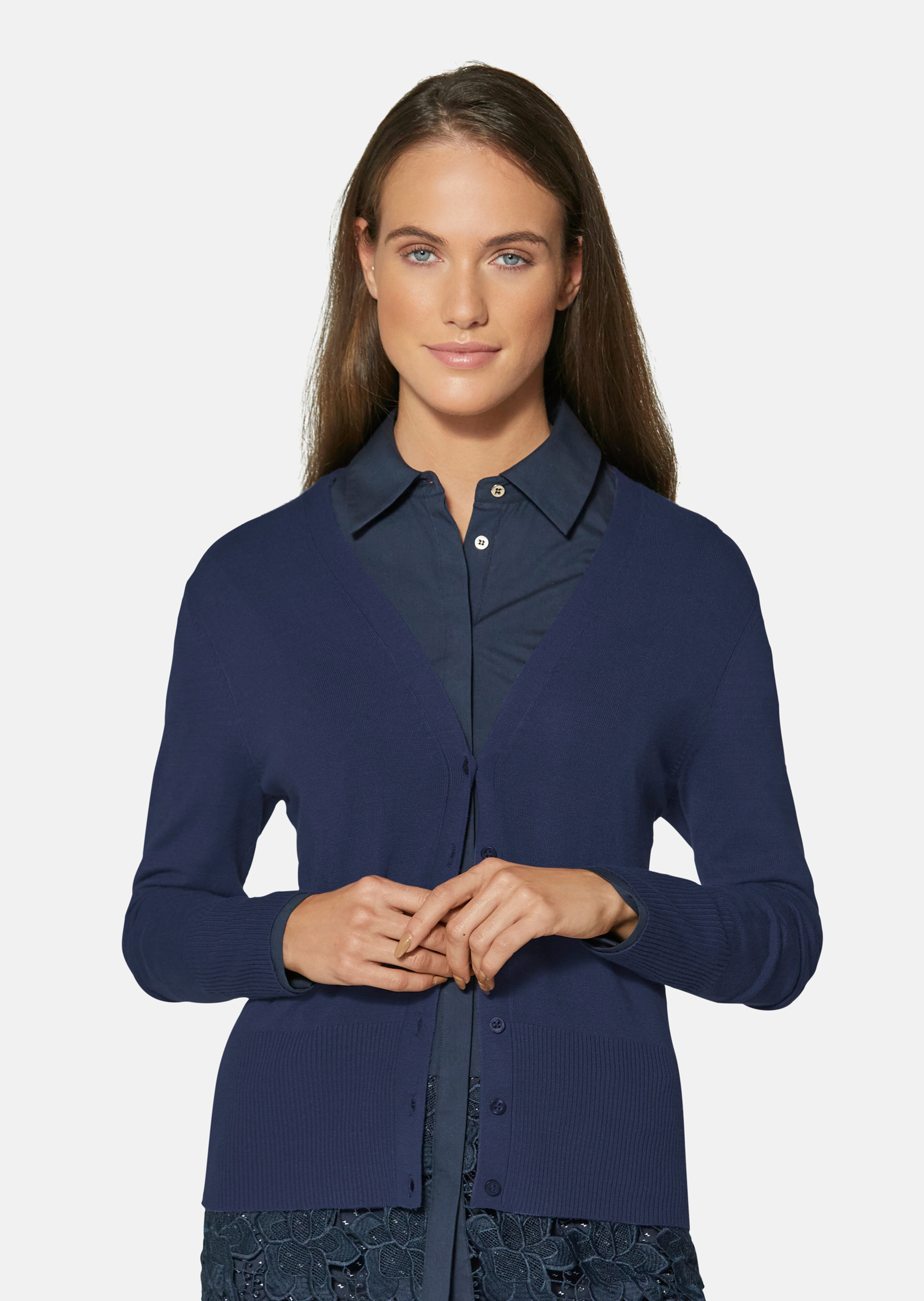 Stretch viscose cardigan