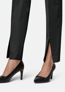 Satin trousers with front hem slits thumbnail 5