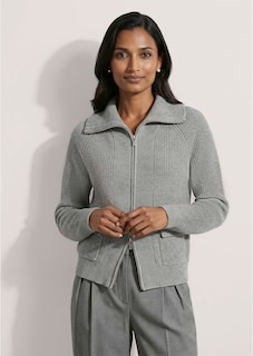 Tricot jasje in blousonstijl met 2-wegritssluiting thumbnail 1