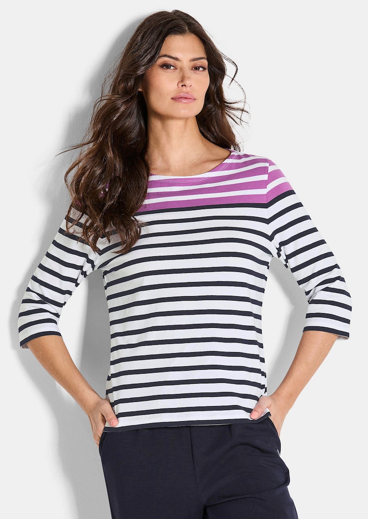 Ringelshirt aus Baumwoll-Jersey