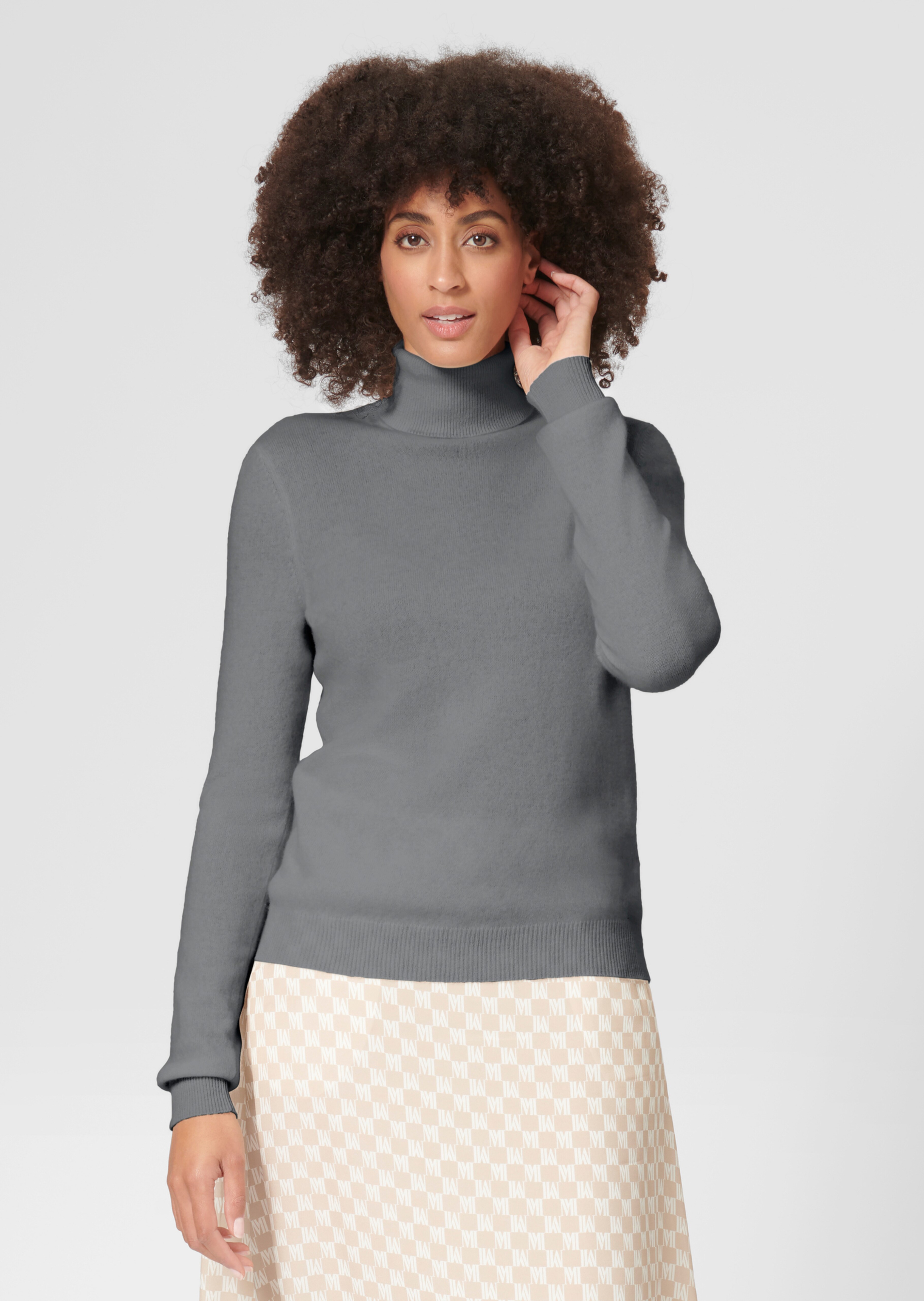 Kaschmirpullover mit Rollkragen