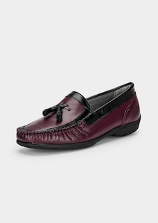 Leren mocassins met decoratief kwastje thumbnail 1