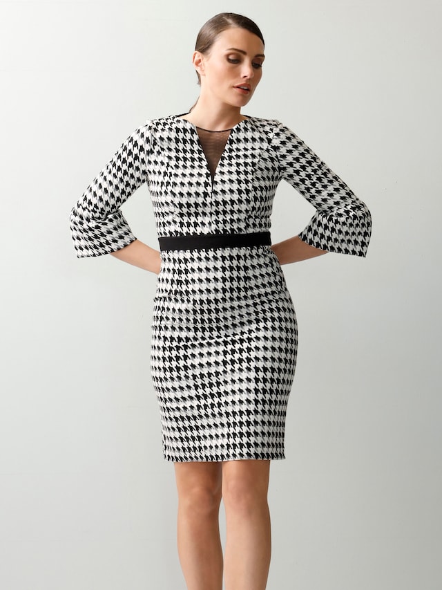 Kleid in Hahnentrittdessin 2