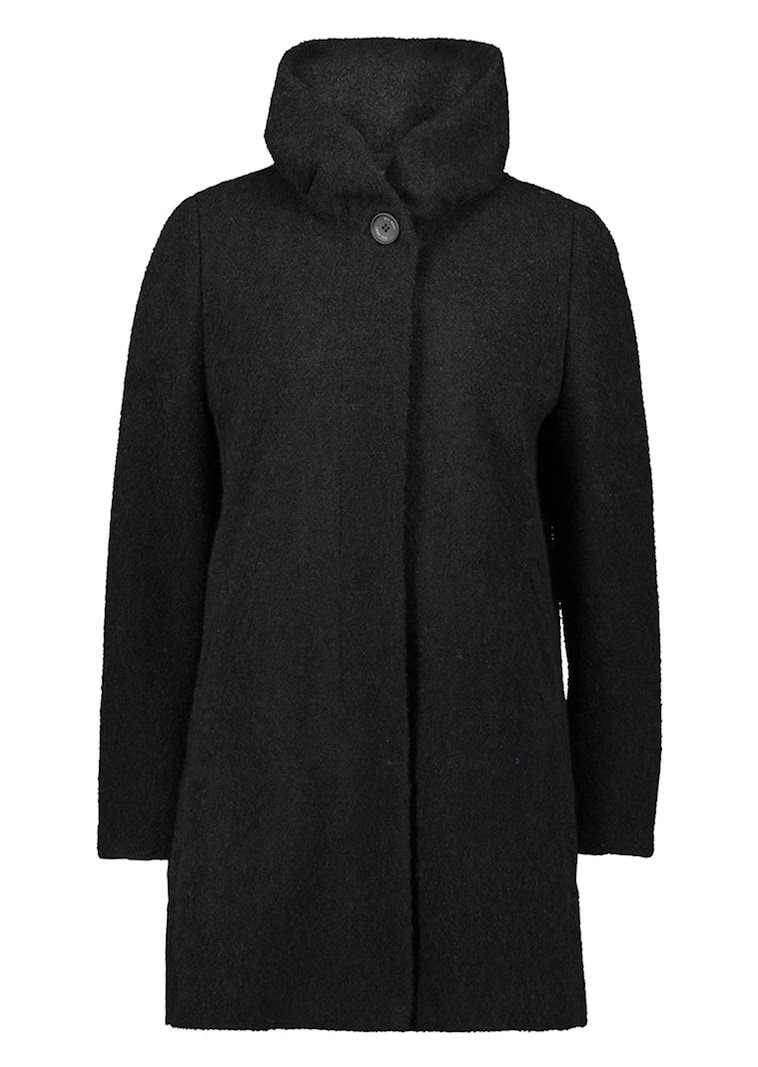 Zachte mantel met peterpankraagje