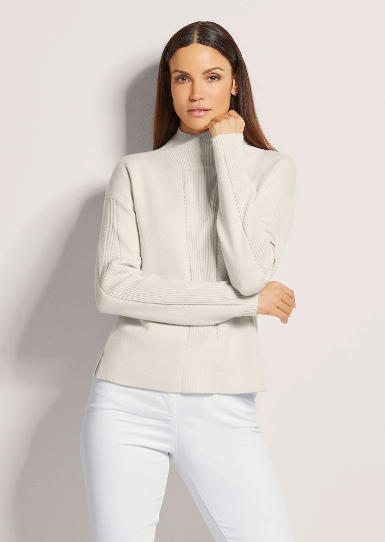 Kurzer Stehkragen-Pullover mit Good Cashmere