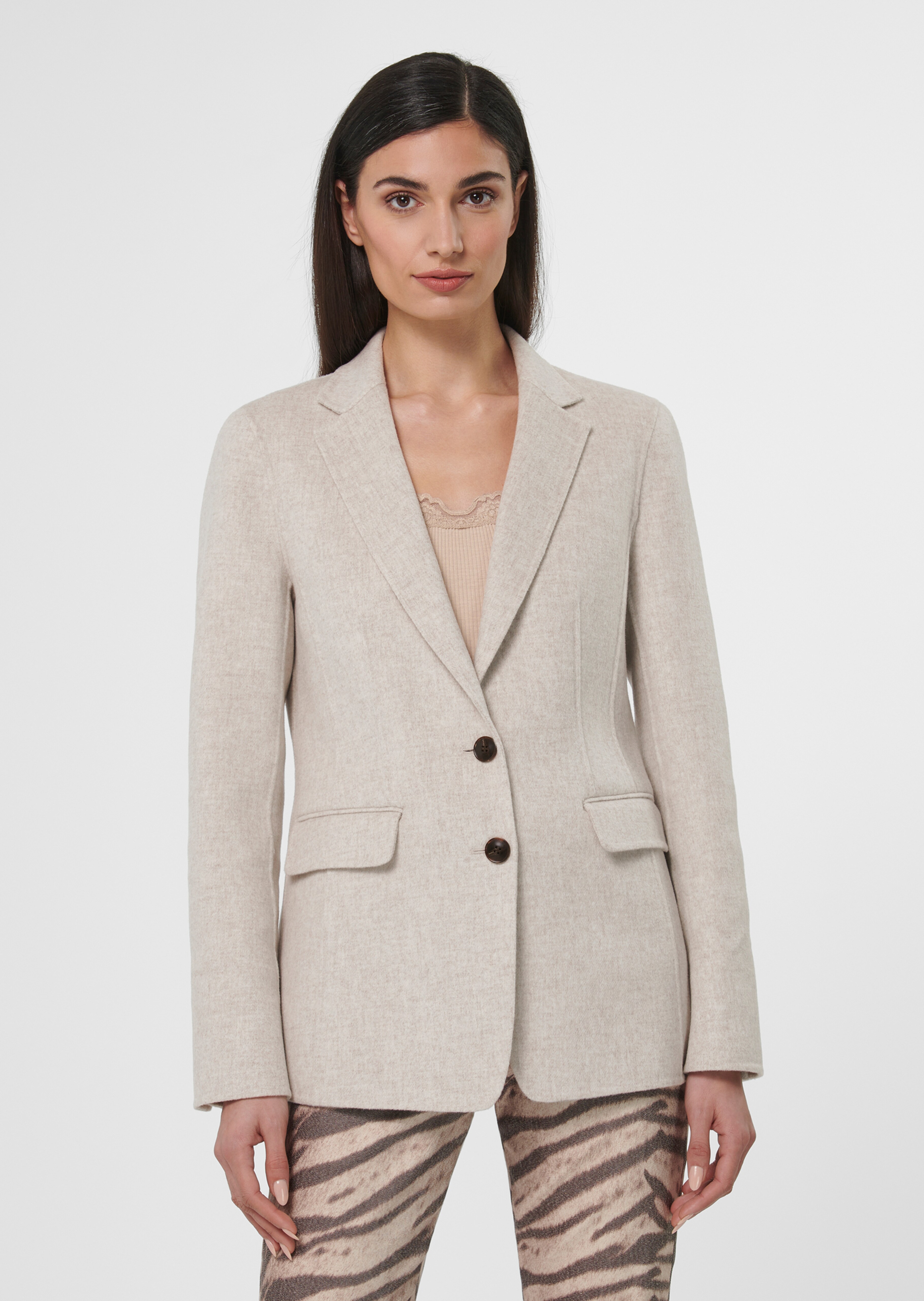 Doubleface-Blazer aus reiner Wolle
