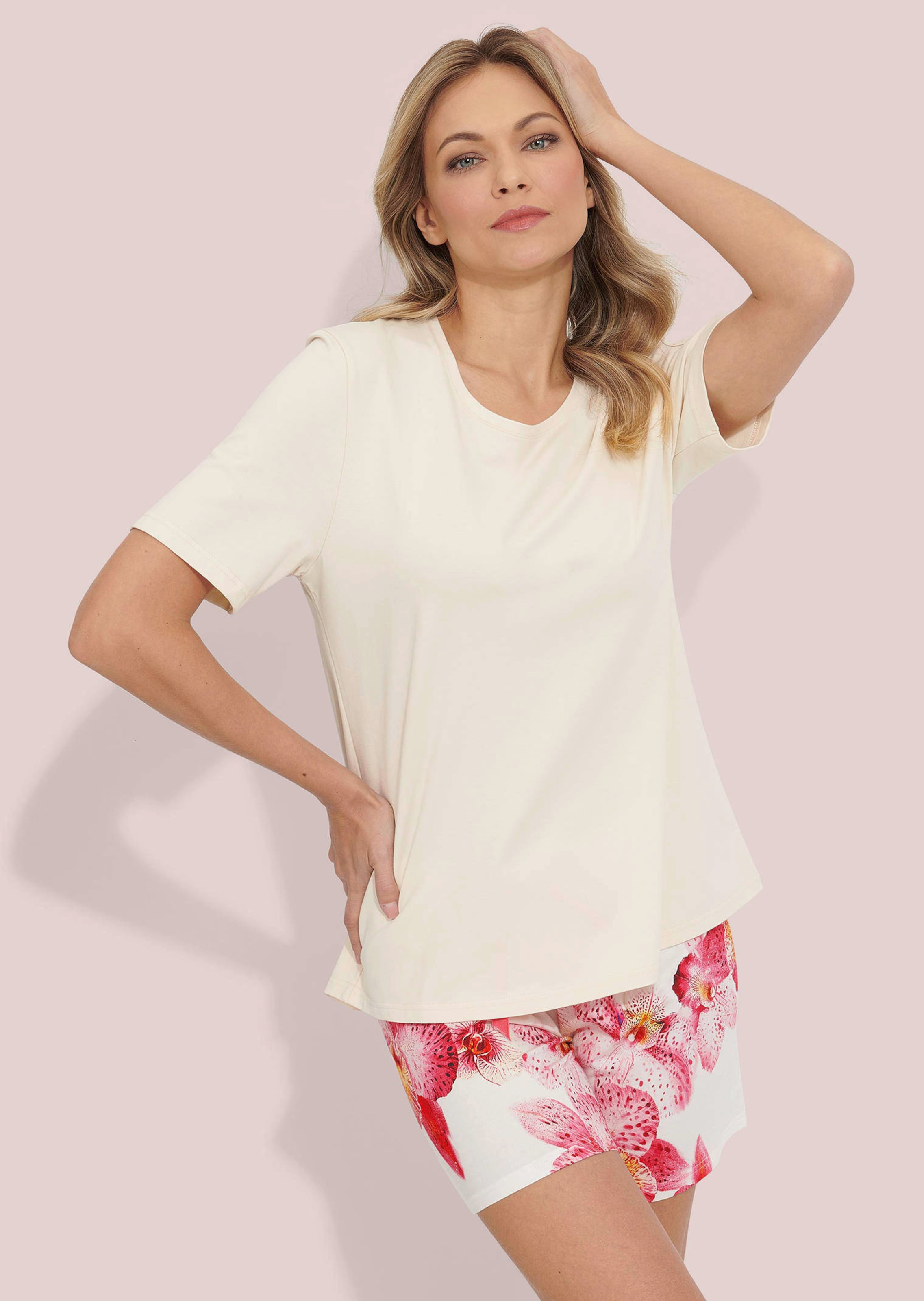 Shorty-Set mit Blütendruck