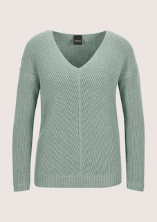 Langarm-Pullover mit V-Ausschnitt thumbnail 6