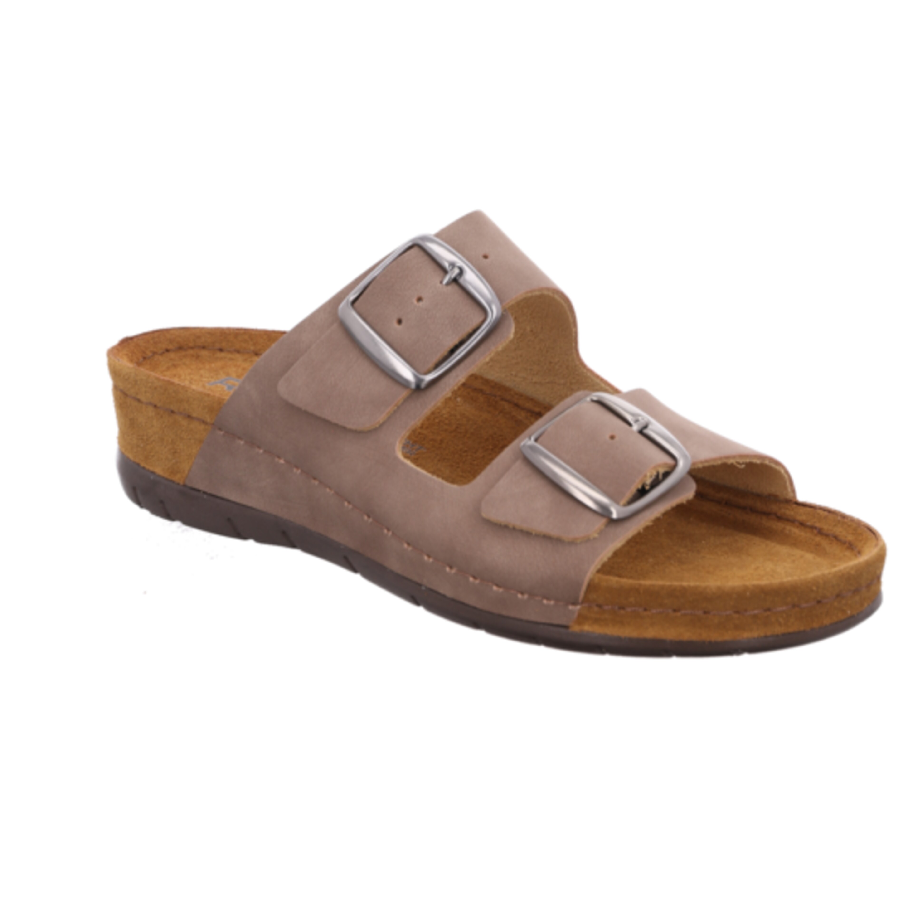 Leren sandalen met twee riempjes