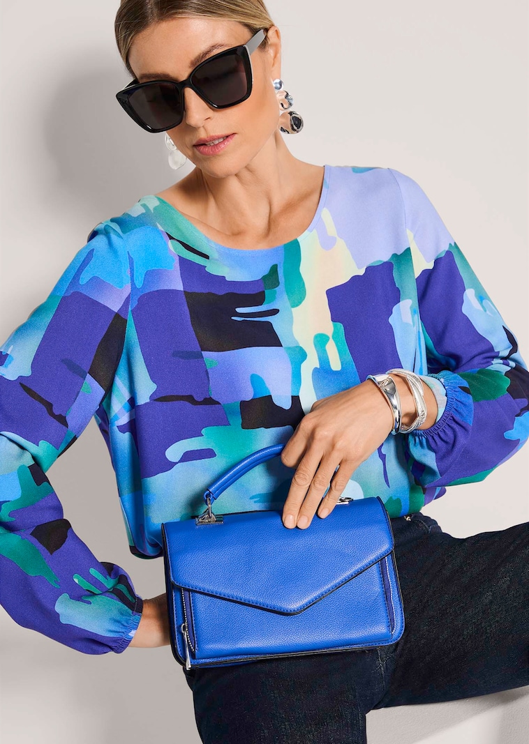 Blouse en viscose avec encolure bateau