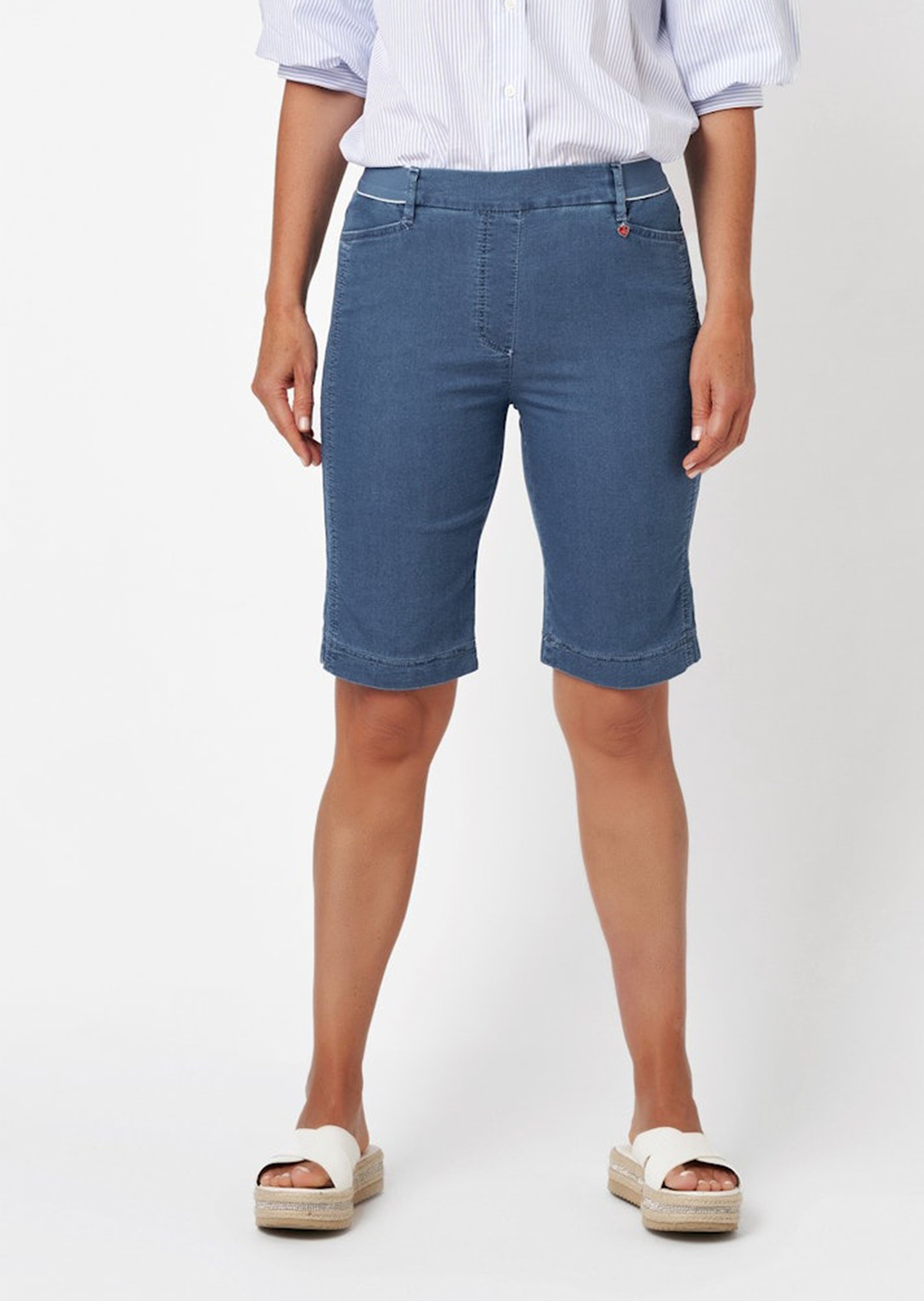 Jeans-Bermuda aus leichtem Denim
