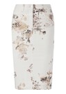 Printed pencil skirt with pockets and belt loops thumbnail 1