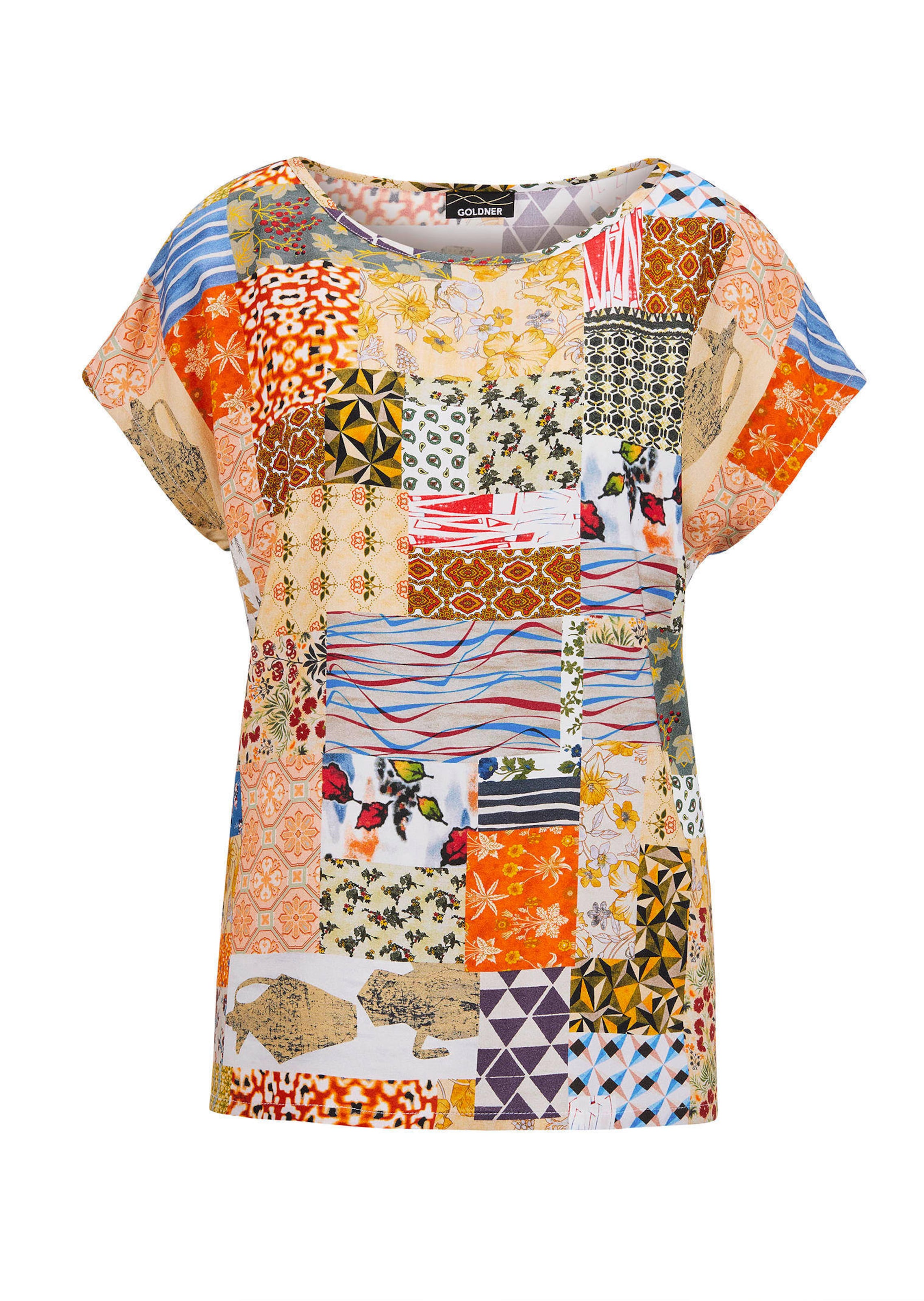 Blouse imprimée avec motif patchwork
