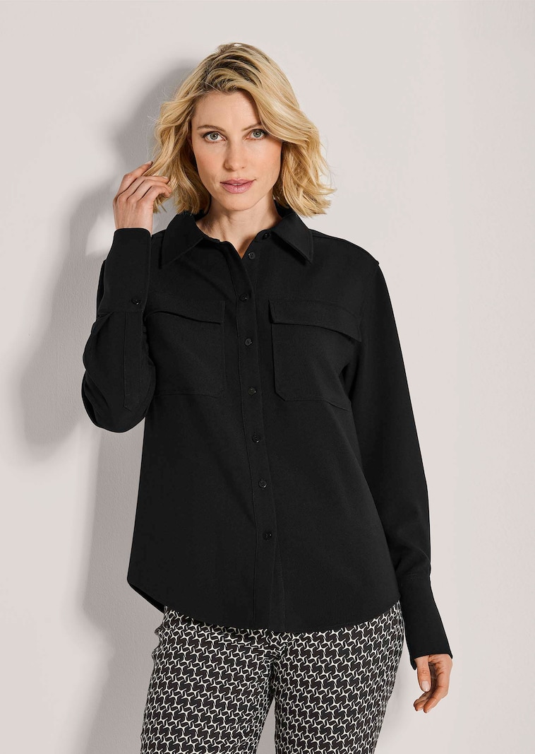 Klassische Hemdbluse mit Brusttaschen