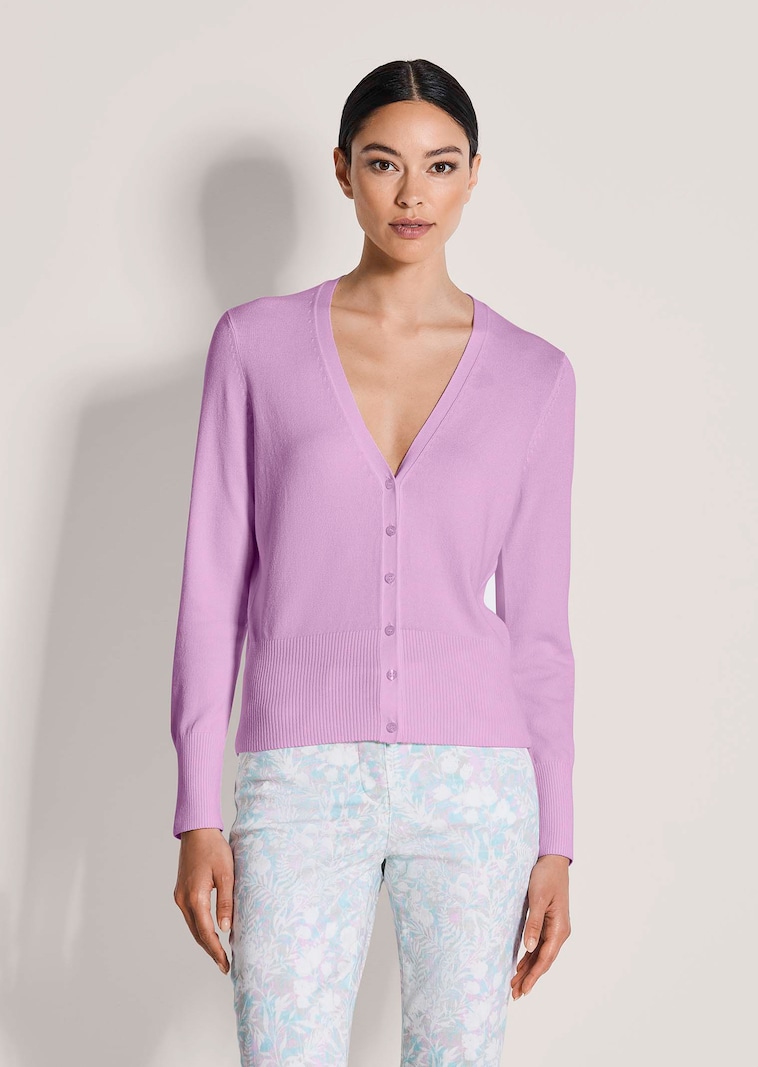 Strickjacke aus Viskose-Stretch