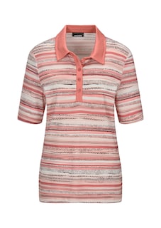 Geringeltes Poloshirt aus Viskose-Jersey thumbnail 6