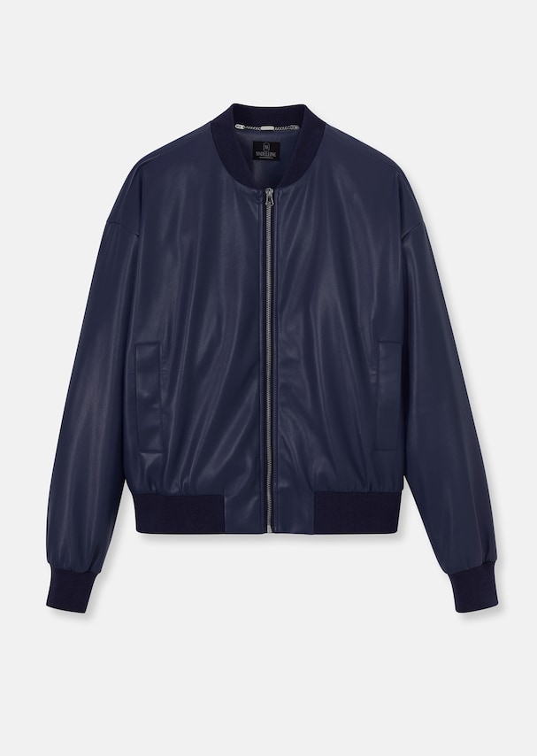 Bomber jacket in a cool leather look 5