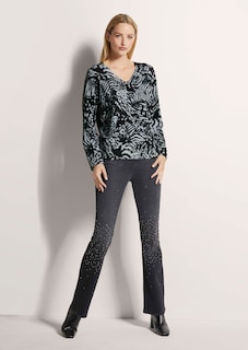 V-Pullover mit Unikat-Print thumbnail 2