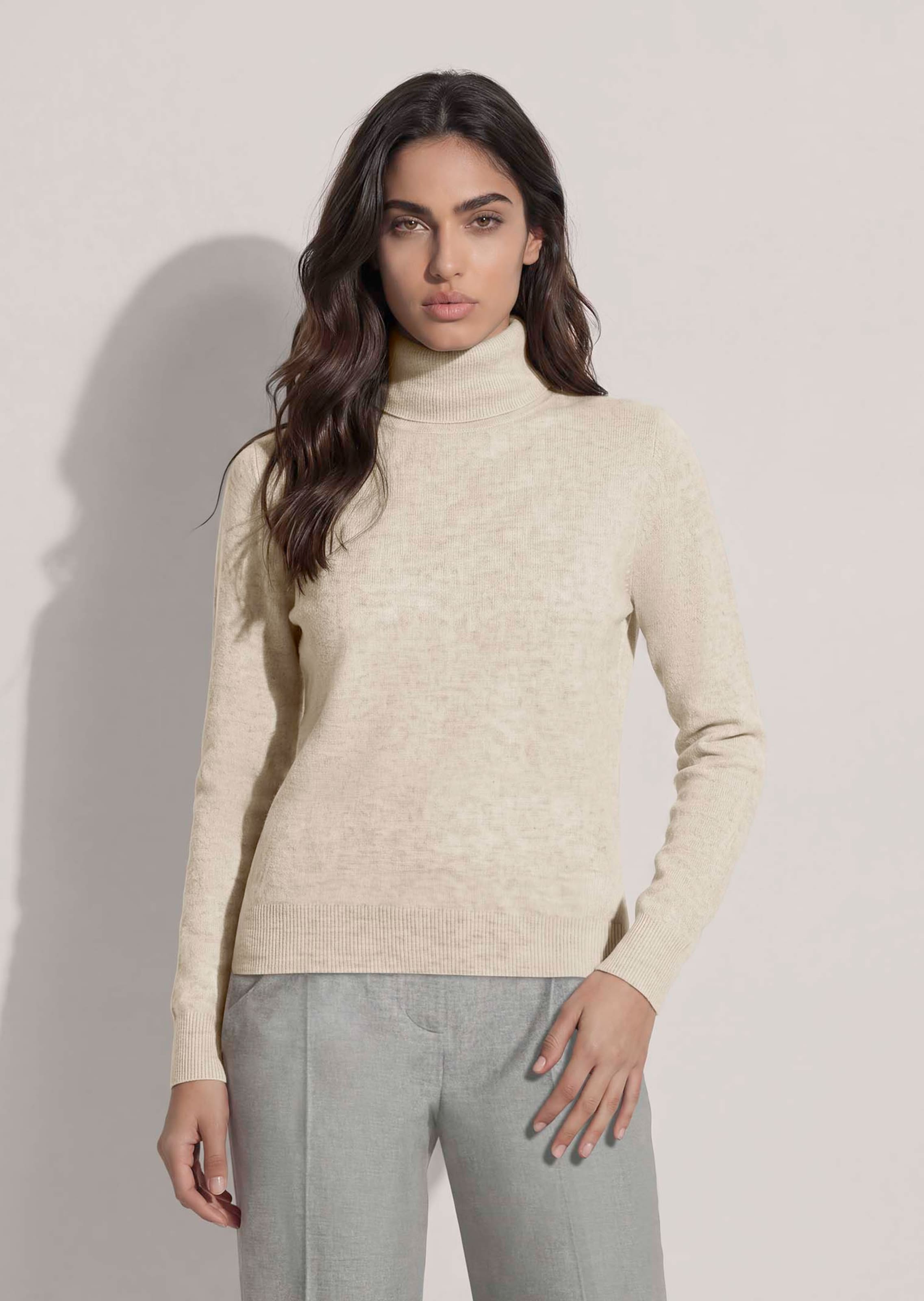 Pull en cachemire à col roulé