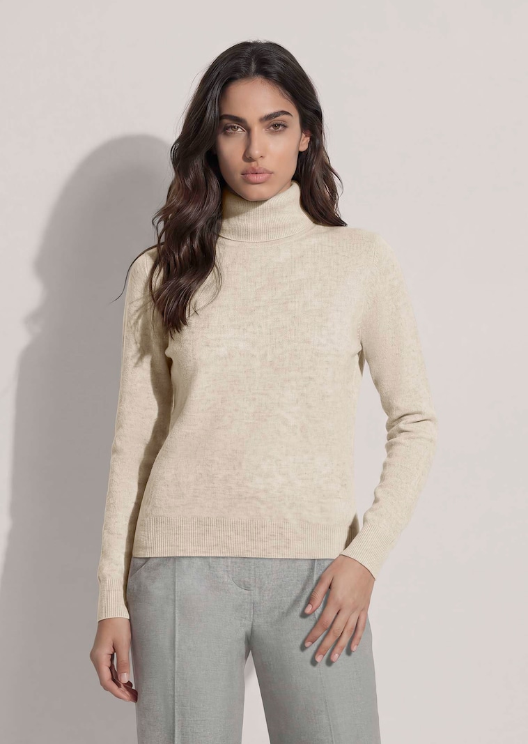 Pull en cachemire à col roulé