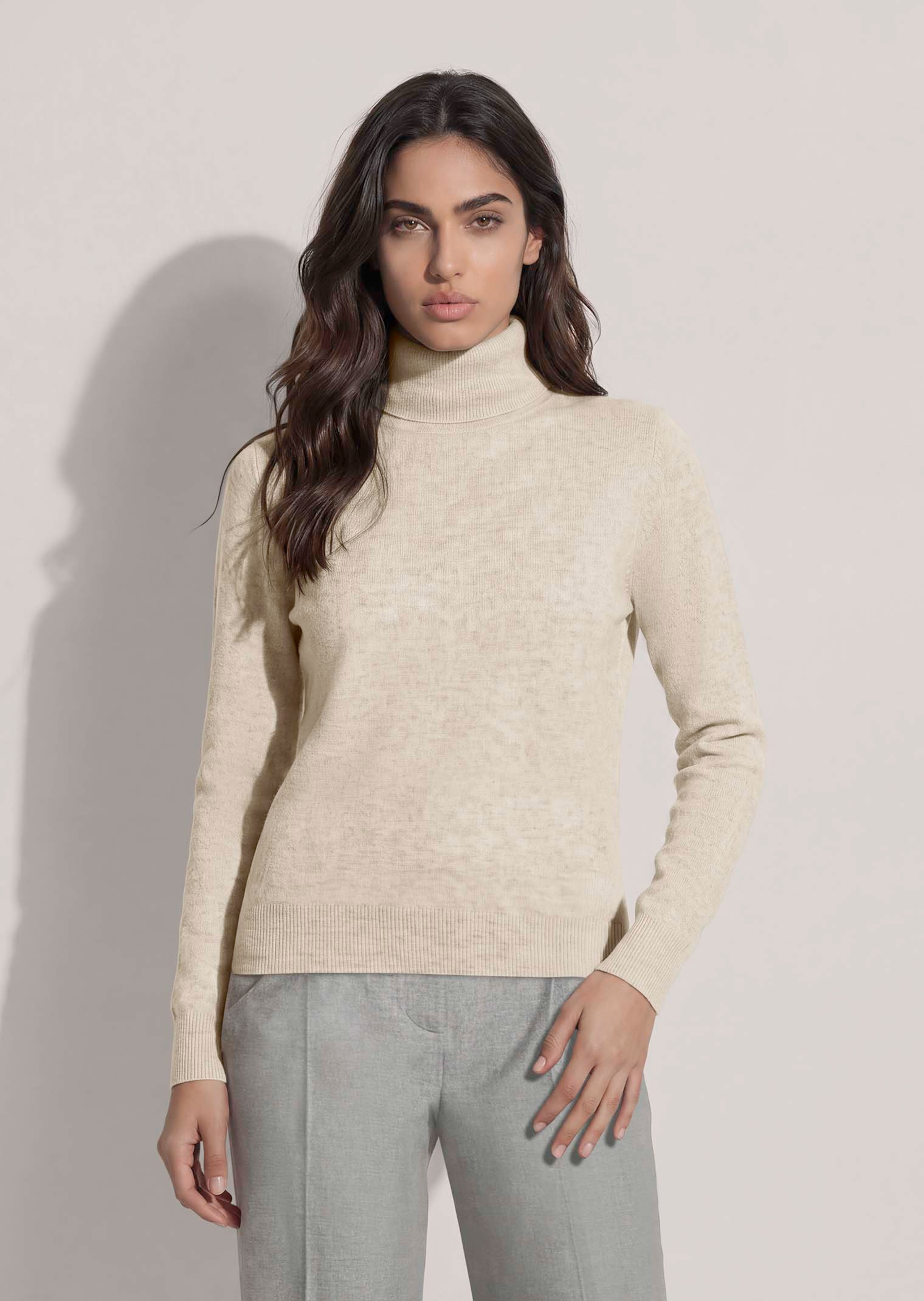 Pull en cachemire à col roulé