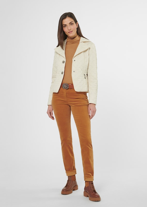 Velvet trousers in five-pocket design 1