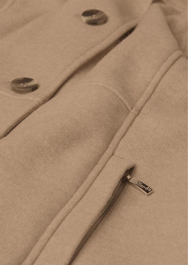Jacke in Velourslederoptik