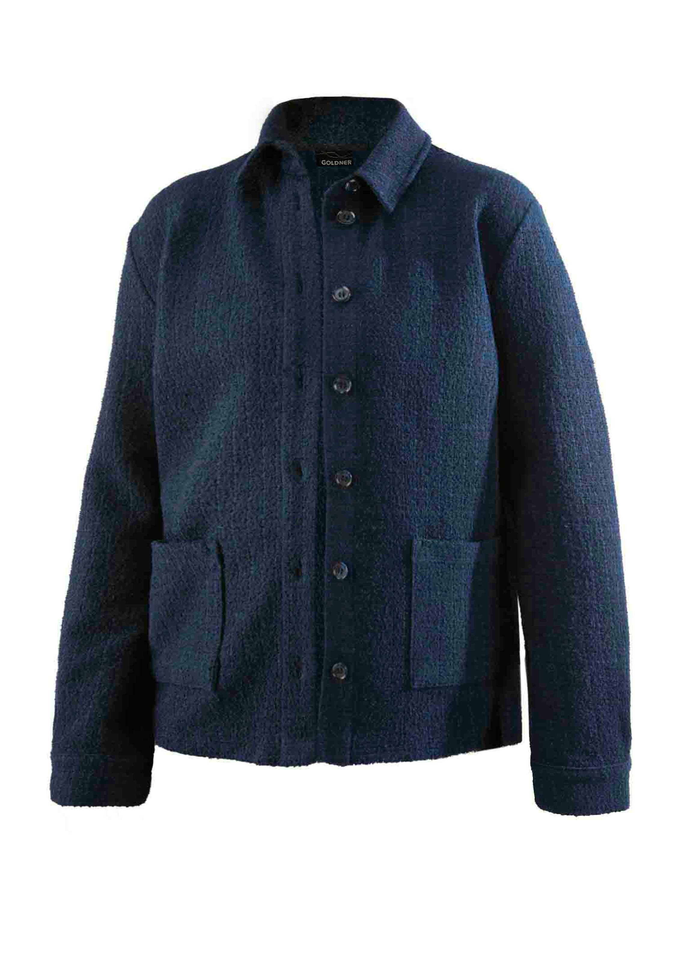 Hemdjacke in Bouclé-Optik mit Viskose