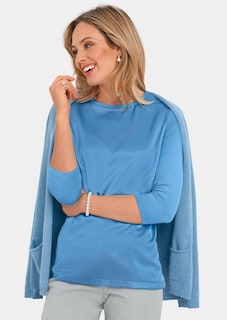 Blusenshirt mit schimmerndem Seideneinsatz thumbnail 1