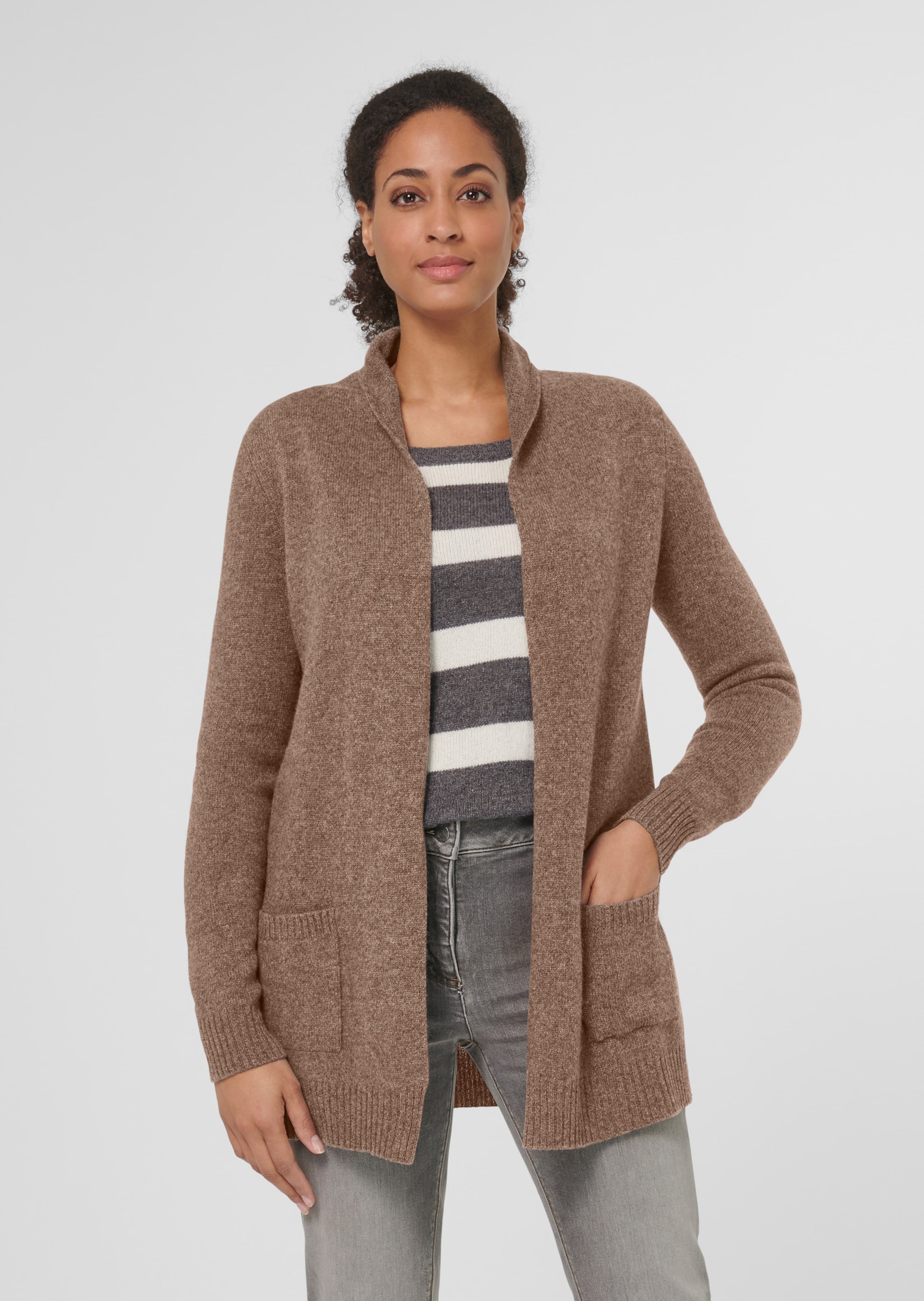 Strickjacke mit Schalkragen