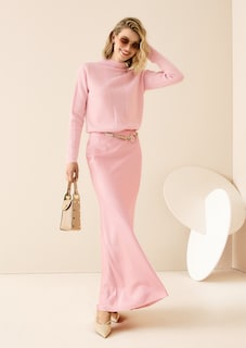 Langer Satin-Rock thumbnail 1