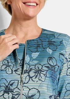 Shirtjacke aus geringeltem Struktur-Jersey thumbnail 5