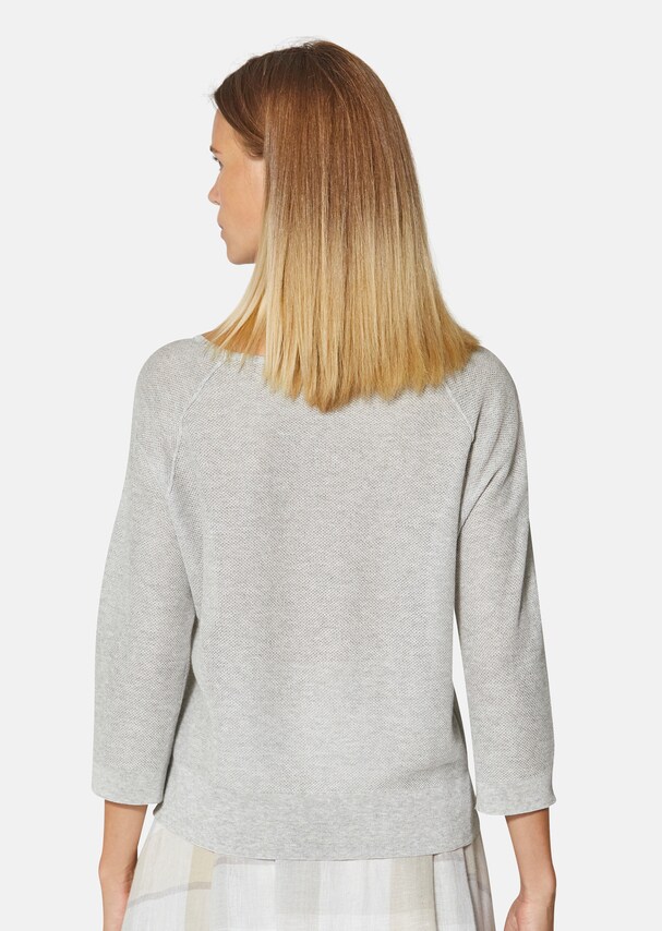 Jumper with 3/4-length sleeves and boat neckline 2