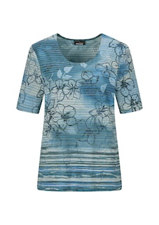Jersey-Shirt mit Ringelstruktur thumbnail 6
