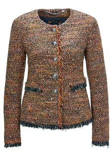 Bouclé Blazer mit Fransen thumbnail 1