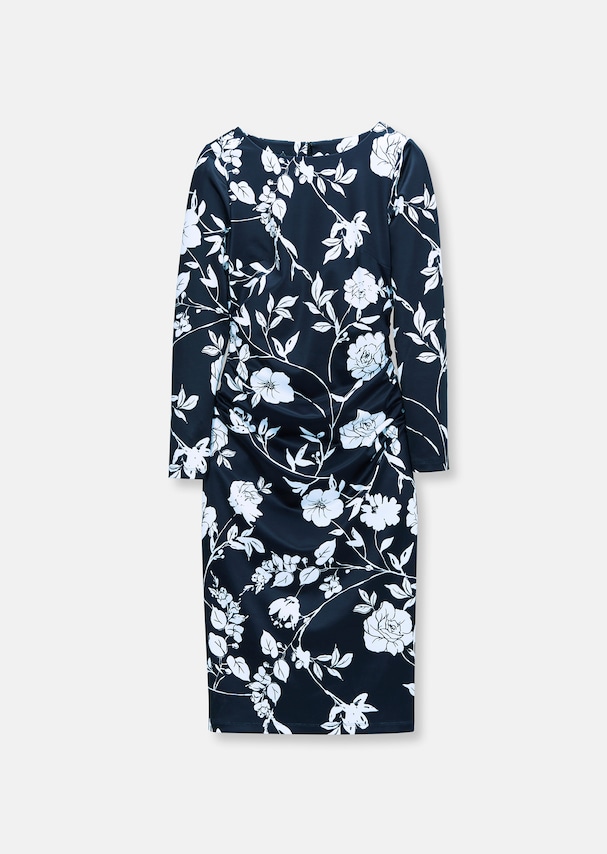 Dress with floral print and gathering 5