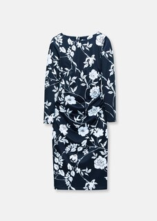 Kleid mit Blütendruck und Raffung thumbnail 6